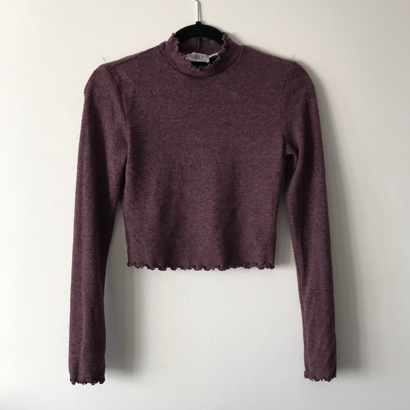 Urban Outfitters Tops - Urban Outfitters Ruffle Mock Neck Turtleneck